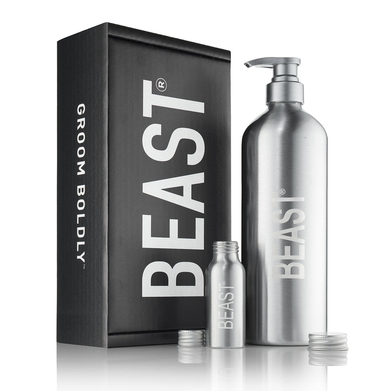 Beast Bottle Starter Set - Reusable Shampoo Bottles